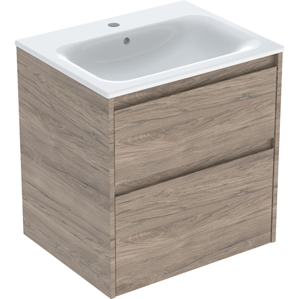 Geberit Selnova Square Waschtisch mit Unterschrank 60 cm nuss 504.138.JR.1
