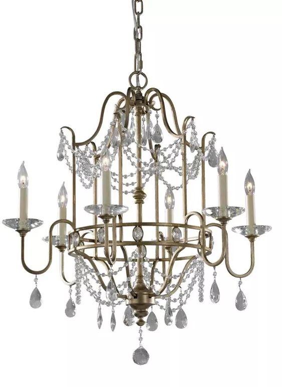 Elstead Lighting Gianna Pendelleuchte 6x60 W silber FE-GIANNA6