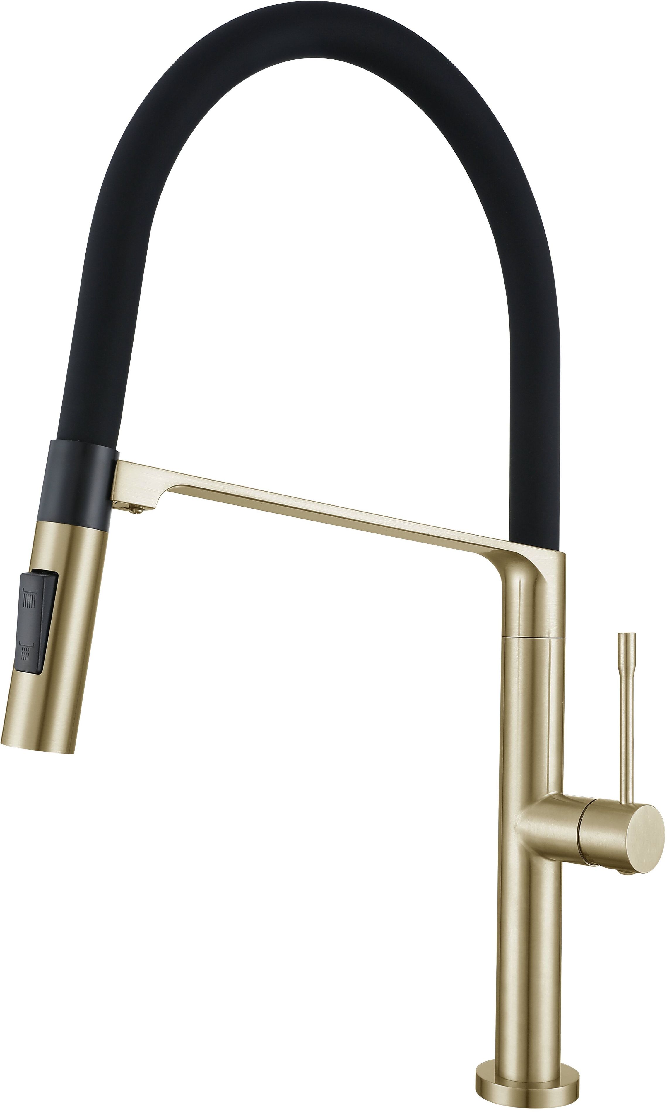 Ruvetti Azula Küchenarmatur Stehend schwarz-gold/altgold 1011PVD-CHBC