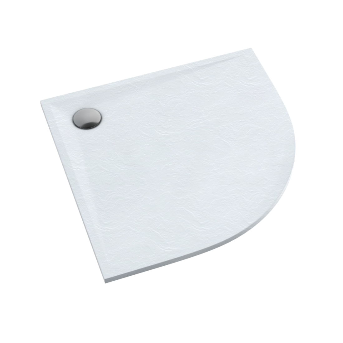 Schedline Libra White Stone Halbrunde Duschwanne 90x90 cm weiß 3SP.L1O-9090/B/ST