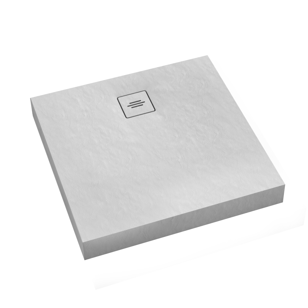 Schedline Nonlimits White Stone Quadratische Duschwanne 80x80 cm weiß 3ST.N2K-8080/B/ST-M1/B/ST