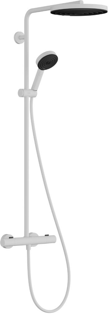 Hansgrohe Pulsify S Duschset Wandmontage mit Thermostat mit Kopfbrause weiß 24236700