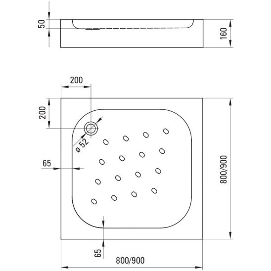 Set Duschkabine Deante Funkia KYC_N42K, Quadratische Duschwanne Deante Corner KTC_042B, NHC_025C