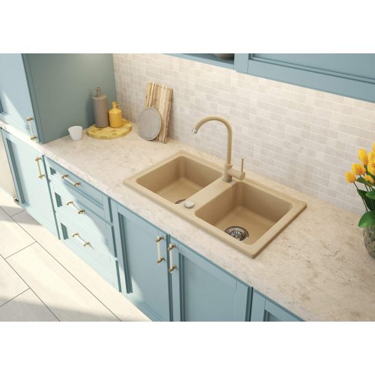 Set Granitspüle Deante Zorba ZQZ_7203, Küchenarmatur Deante Lukrecja BDH_072M