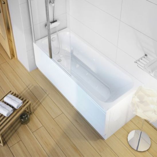 Set Rechteckige Badewanne Ravak Chrome C731000000, Badewannensiphon Ravak X01305, GPX2240015
