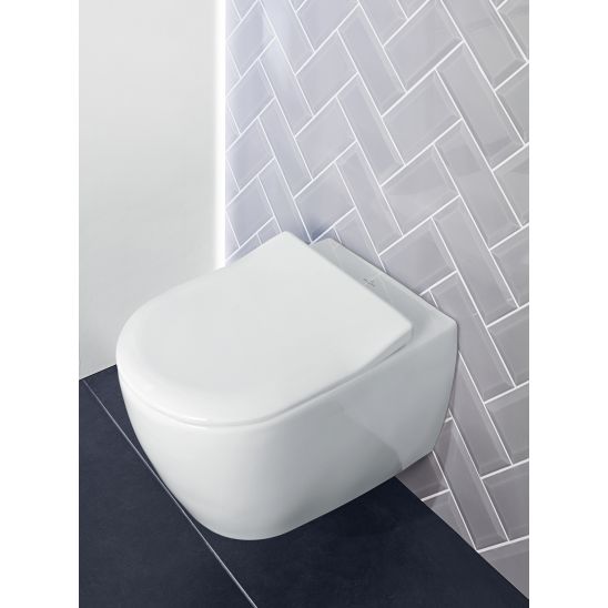 Zestaw Villeroy & Boch Subway 2.0 Combi-Pack stelaż podtynkowy miska WC wisząca z deską i przycisk biały ( 92242700, 5614R2R1, 92249068)