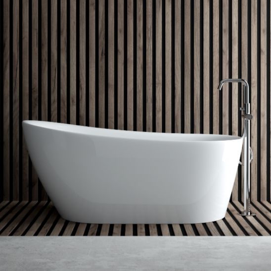 Set Freistehende Badewanne Oltens Gocta 12003000, Verschlusskappe Oltens 09002800, 09004800