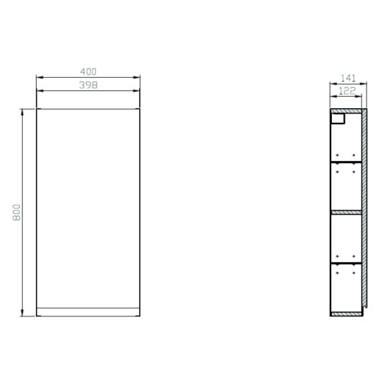 Set Badschrank Cersanit Moduo S929-010, Waschbecken Cersanit Moduo K116-050, S590-030, K116-018, K116-020, S590-023