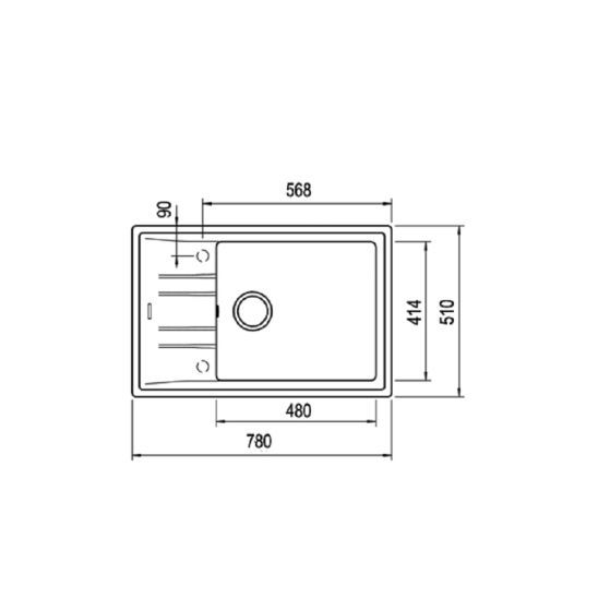 Satz tegranit-Spüle Teka Stone 115330038, küchenarmatur Teka MTP 46913020Q
