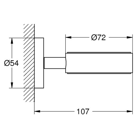Set Toilettenbürstengarnitur Grohe Essentials 40374DL1, Toilettenpapierhalter Grohe Essentials 40367DL1, 40369DL1, 40365DL1, 40394DL1, 40364DL1