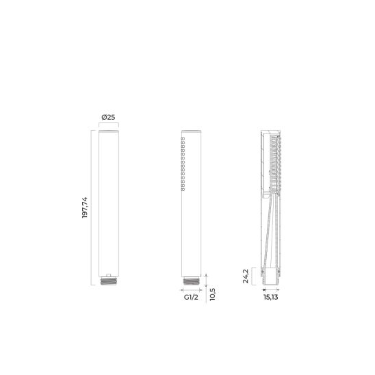 Set Badewannen- und Duscharmatur Oltens Molle 34100300, Kopfbrause Oltens Vindel 37000300, 39400300, 39304300, 37102300, 37200300
