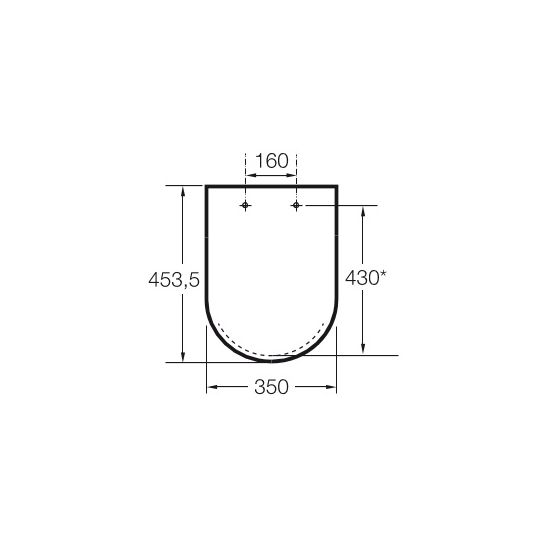 Set WC-Becken Roca Gap A34647L000, WC-Sitz Roca Gap Square A801472003