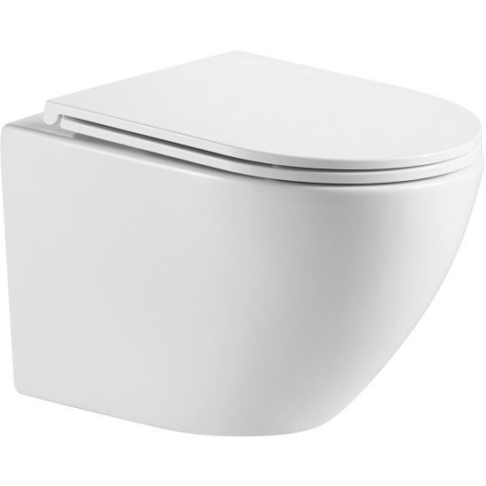 Set Unterputzrahmen Tece Profil 9300302, WC-Becken mit Absenkautomatik-Sitz Omnires Ottawa OTTAWAMWBP, 9.240.400