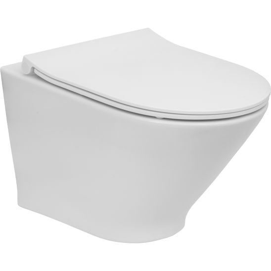 Set WC-Becken mit Absenkautomatik-Sitz Roca Gap Round A34H0N3000, Unterputzrahmen Roca Duplo One A890070020, A890189206, A890063000