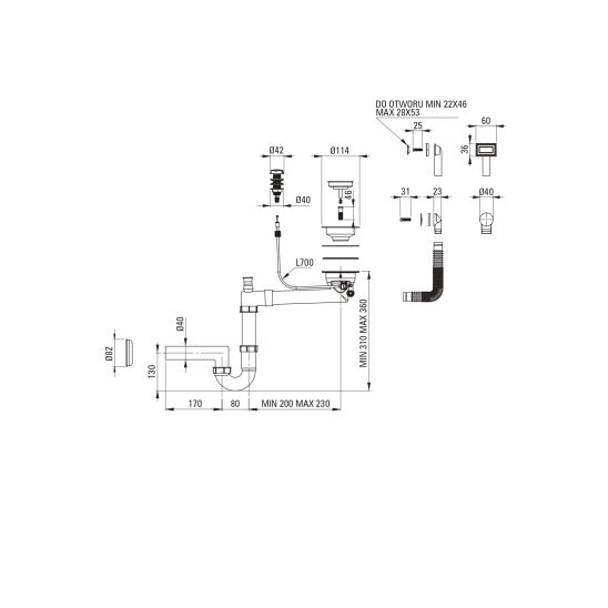 Set Granitspüle Deante Andante ZQN_N113, Küchenarmatur Deante Lima BBMN72M, ZXY_N972