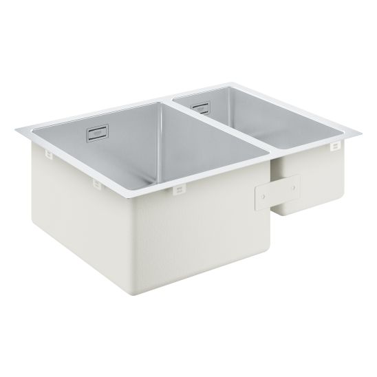 Set Stahlspüle Grohe K700 31577SD1, Küchenarmatur Oltens Litla 35204100