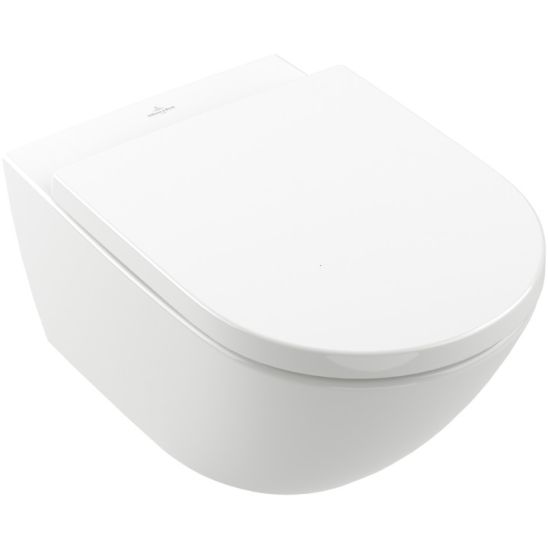 Zestaw Villeroy & Boch Subway 3.0 stelaż podtynkowy miska WC wisząca z deską i przycisk chrom połysk (92242700, 4670TSR1, 92249061)