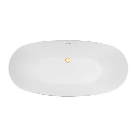 Set Freistehende Badewanne Oltens Gocta 12006000, Verschlusskappe Oltens 09002800, 09004800