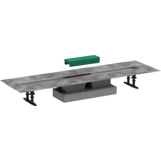 Set Äußeres Element des Abflusses Hansgrohe RainDrain Match 56040670, Montagesatz Hansgrohe uBox Universal 56019180