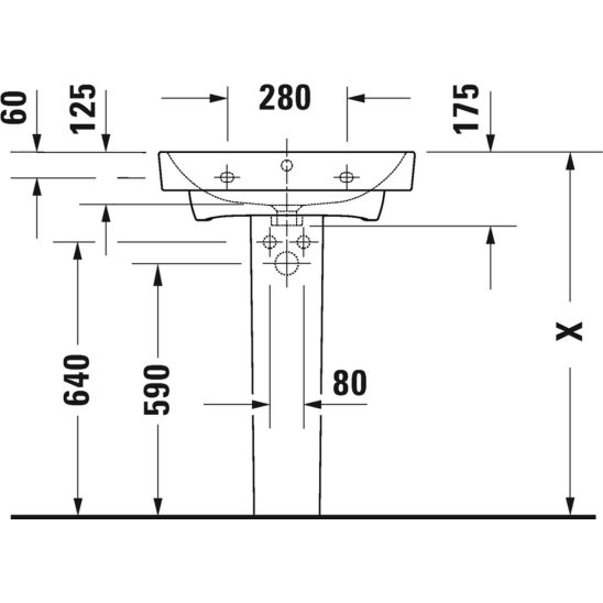 Set Unterschrank Duravit No. 1 N14381049490000, Waschbecken Duravit No. 1 23756000002