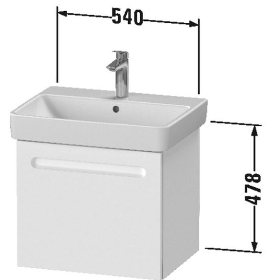 Set Unterschrank Duravit No. 1 N14381049490000, Waschbecken Duravit No. 1 23756000002