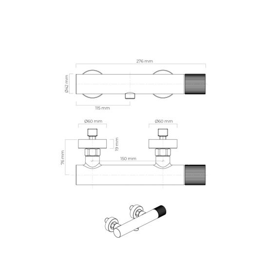 Set Duscharmatur Oltens Hamnes 33005300, Handbrause Oltens Ume 37102300, 37200300, 37402300