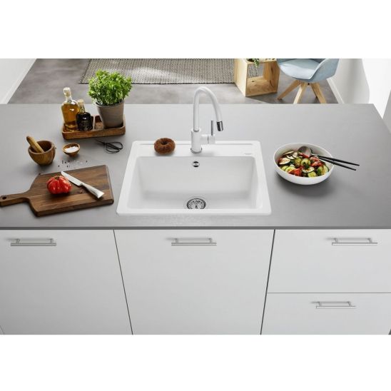 Set Granitspüle Blanco Legra 6 526084, Küchenarmatur Blanco Mida 517742