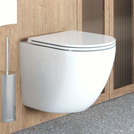 Set WC-Becken Oltens Hamnes 42521000, Unterputzrahmen Tece Base 9400407, 45109000, 9.240.400