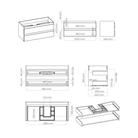 Set Badschrank Oltens Vernal 60002300, Badschrank Oltens Vernal 60000300, 63009000, 60021300