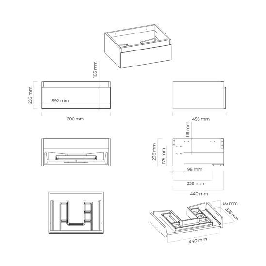 Set Badschrank Oltens Vernal 60004000, Badschrank Oltens Vernal 60009000, 63008300