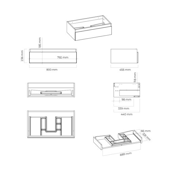 Set Badschrank Oltens Vernal 60010700, Badschrank Oltens Vernal 60009700, 63008000, 60020700