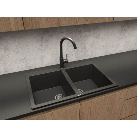 Set Granitspüle Grohe K700 31654AP0, Küchenarmatur Oltens Skafta 35206300