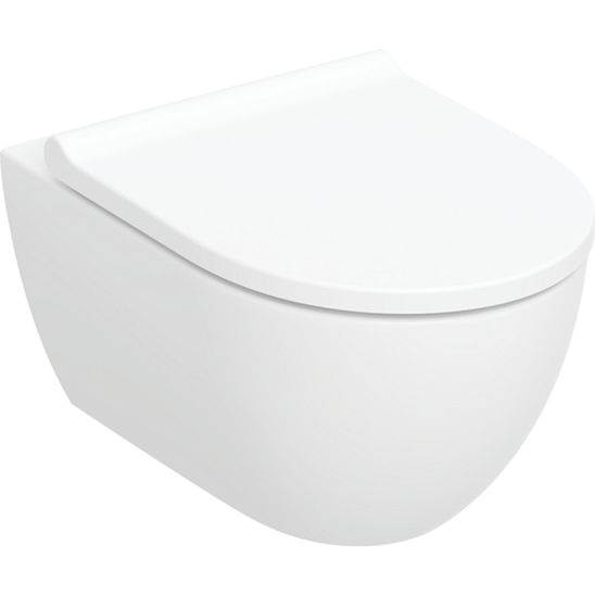 Set WC-Becken mit Absenkautomatik-Sitz Geberit Acanto 502.774.00.1, Unterputzrahmen Geberit Duofix 111.320.00.6, 111.815.00.1, 156.050.00.1