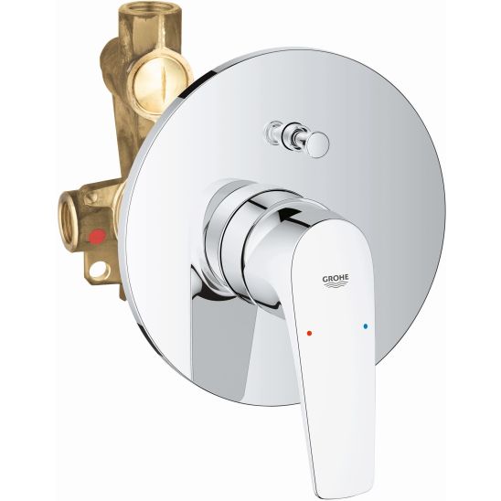 Set Badewannen- und Duscharmatur Grohe Start Flow 29117000, Kopfbrause Grohe Vitalio Start Shower System 26815000, 27369000, 27851000, 26963001