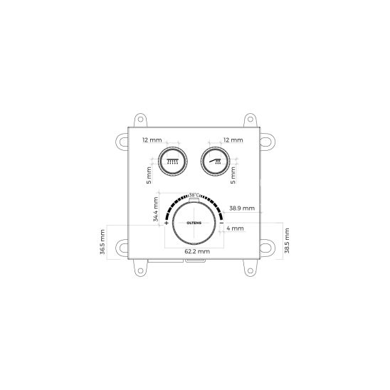 Set Badewannen- und Duscharmatur Oltens Onega 34602300, Kopfbrause Oltens Atran 37005300, 39401300, 39303300, 37103300, 37200300