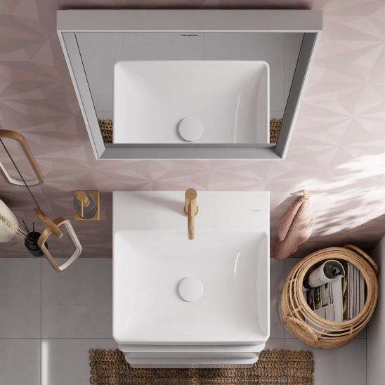 Set Unterschrank Hansgrohe Xelu Q 54021000, Waschbecken Hansgrohe Xelu Q 61012450