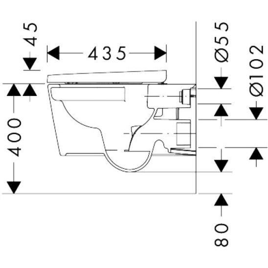 Set WC-Becken mit Absenkautomatik-Sitz Hansgrohe EluPura Original Q 60289450, Unterputzrahmen Hansgrohe iFrame universal 01022180, 66001670