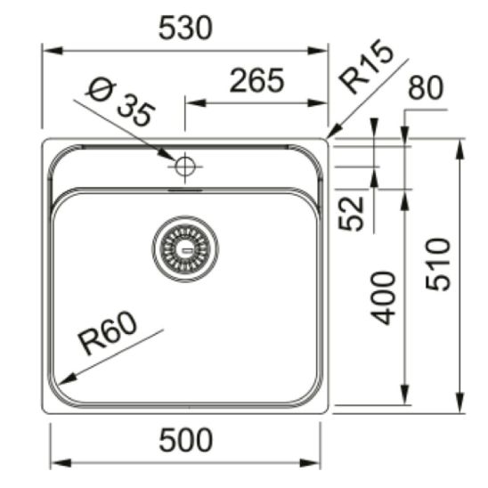 Set Edelstahlspüle Franke Smart SRX 127.0720.295, Küchenarmatur Franke Smart Glenda 115.0747.473