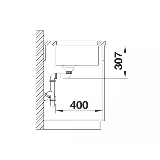 Set Granitspüle Blanco Subline 500-U 527794, Küchenarmatur Blanco Mila 526657, 207422