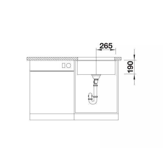 Set Granitspüle Blanco Subline 500-U 527794, Küchenarmatur Blanco Mila 526657, 207422