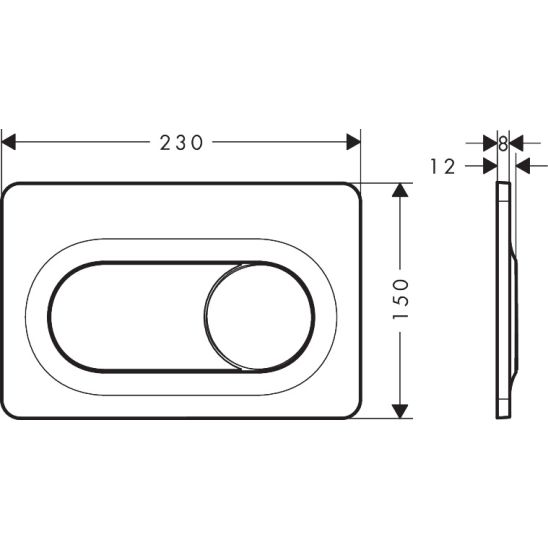 Set WC-Becken mit Absenkautomatik-Sitz Hansgrohe GladeLake S 60309450, Unterputzrahmen Hansgrohe iFrame universal 01022180, 66002670