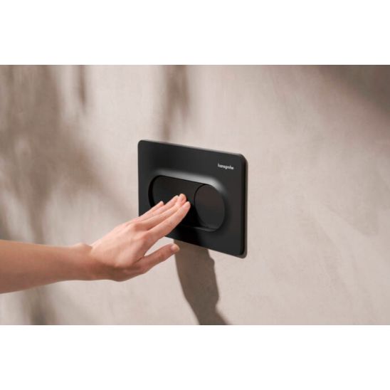 Set WC-Becken mit Absenkautomatik-Sitz Hansgrohe GladeLake S 60309450, Unterputzrahmen Hansgrohe iFrame universal 01022180, 66002670