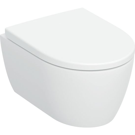 Set WC-Becken mit Absenkautomatik-Sitz Geberit iCon 503.048.00.8, Unterputzrahmen Geberit Duofix 111.320.00.6