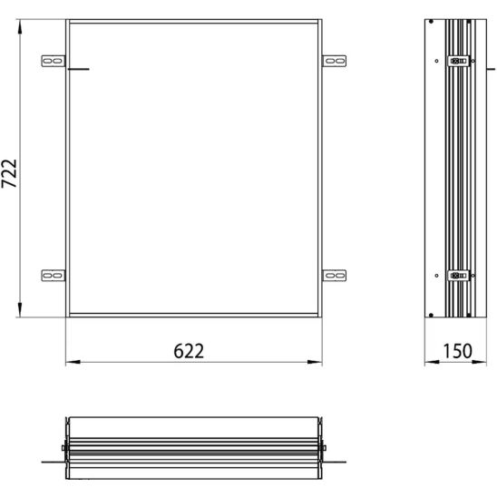 Set Badschrank Kronenbach Cube 2.0 KB100224MB, Unterputz-Montagerahmen für Spiegel Kronenbach Cube 2.0 NU1000029NU