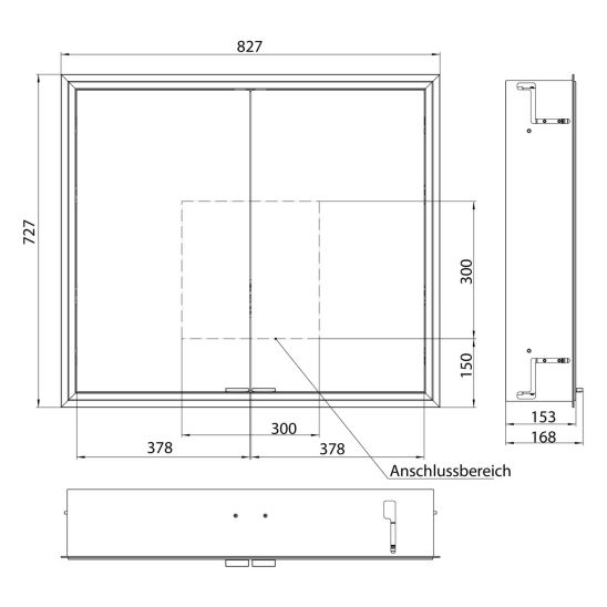 Set Badschrank Kronenbach Cube 2.0 KB100225MB, Unterputz-Montagerahmen für Spiegel Kronenbach Cube 2.0 NU1000030NU