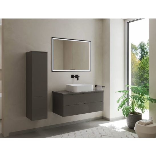 Set Badschrank Kronenbach Cube 2.0 KB100224MB, Unterputz-Montagerahmen für Spiegel Kronenbach Cube 2.0 NU1000029NU
