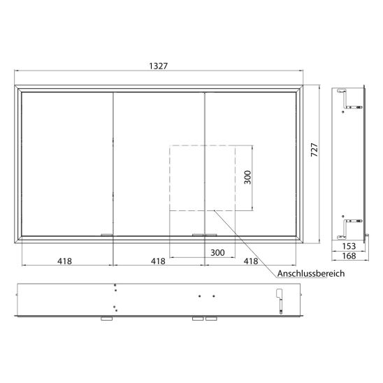 Set Badschrank Kronenbach Cube 2.0 KB100235MB, Unterputz-Montagerahmen für Spiegel Kronenbach Cube 2.0 NU1000033NU
