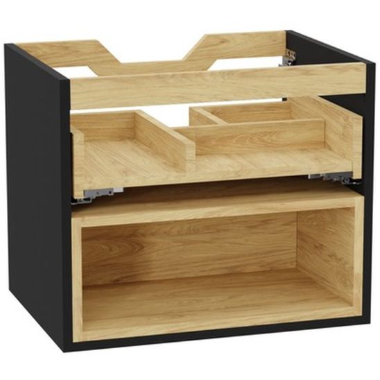 Set Waschtischunterschrank Korpus Excellent Tuto 2.0 MLEX.2171.600.BKBL, Waschbecken Excellent Pik CEEX.6517.600.WH, MLEX.2151.600.02.BK