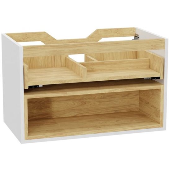 Set Waschtischunterschrank Korpus Excellent Tuto 2.0 MLEX.2171.800.WHBL, Waschbecken Excellent As CEEX.3617.800.WH, MLEX.2151.800.02.WH