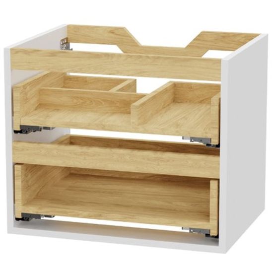 Set Waschtischunterschrank Korpus Excellent Tuto 2.0 MLEX.2172.600.WHBL, Waschbecken Excellent As CEEX.3617.600.WH, MLEX.2151.600.01.WH